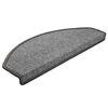 vidaXL Felpudos para escaleras 10 unidades 65x24x4 cm Gris oscuro Semicircular Grande