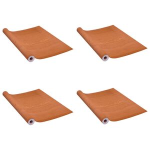 vidaXL L&aacute;minas autoadhesivas puertas 4 uds PVC roble claro 210x90 cm