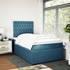 vidaXL Cama box spring con colch&oacute;n terciopelo azul 120x190 cm