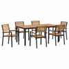 vidaXL Conjunto de Comedor de Jard&iacute;n 7 pcs Negro