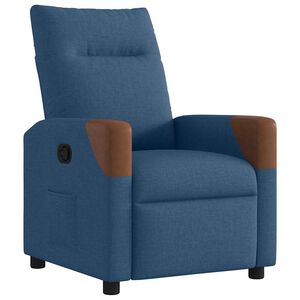 vidaXL Sill&oacute;n reclinable de tela azul