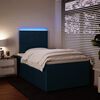 vidaXL Cama box spring con colch&oacute;n terciopelo azul 120x190 cm