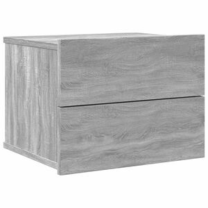 vidaXL Mesita de noche madera contrachapada gris Sonoma 40x30x30 cm