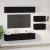 vidaXL Conjunto de mueble de TV 6 pcs Roble Negro Madera de ingeniería