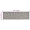 vidaXL Alfombra de cocina lavable terciopelo dibujo rombos 45x150 cm