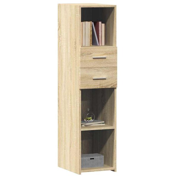 vidaXL Aparador alto madera de ingenier&iacute;a roble Sonoma 30x42,5x124 cm