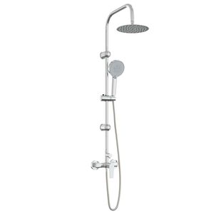 vidaXL Sistema de Ducha Cromado Acero inoxidable 21 x 48 x 112 cm