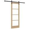 vidaXL Puerta Corredera ORKDAL Natural y negro 73,5 x 198,5 cm