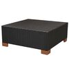 vidaXL Set muebles de jardín 6 piezas y cojines ratán sintético negro