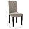 vidaXL Sillas de comedor 2 unidades de terciopelo gris claro