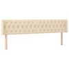 vidaXL Cabecero de tela color crema 183x16x78/88 cm