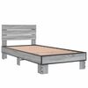 vidaXL Estructura cama madera ingenier&iacute;a metal gris Sonoma 90x190 cm