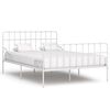 vidaXL Estructura cama con somier sin colch&oacute;n metal blanco 120x200 cm