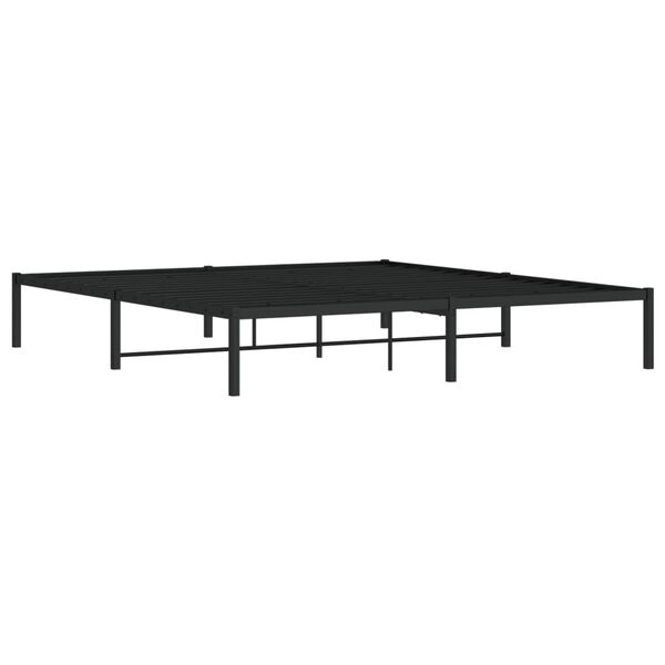 vidaXL Estructura de cama de metal negro 180x200 cm