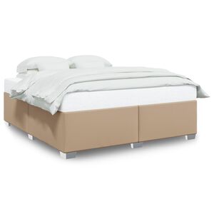 vidaXL Estructura cama sin colch&oacute;n cuero sint&eacute;tico capuchino 180x200cm