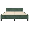 vidaXL Estructura cama sin colch&oacute;n terciopelo verde oscuro 120x200 cm