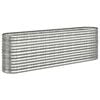 vidaXL Jardinera arriate acero galvanizado plata 224x40x68 cm