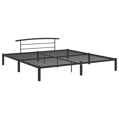 vidaXL Estructura de cama de metal negro 180x200 cm