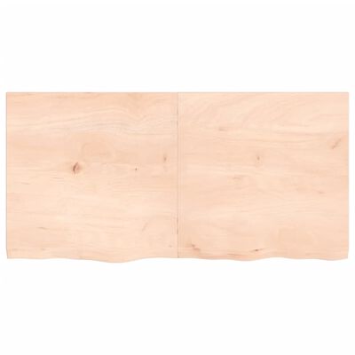 vidaXL Encimera de baño madera maciza sin tratar 120x60x(2-4) cm