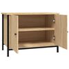 vidaXL Mueble de TV con puertas roble Sonoma 60x35x45 cm madera de ingeniería