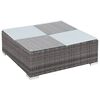 vidaXL Set de muebles de jardín 8 pzas y cojines ratán sintético gris