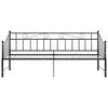 vidaXL Estructura sof&aacute; cama extra&iacute;ble sin colch&oacute;n metal negro 90x200cm