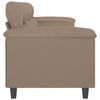 vidaXL Sof&aacute; de 3 plazas de cuero sint&eacute;tico color capuchino 180 cm