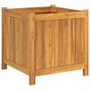 vidaXL Jardinera con forro madera maciza de acacia 50x50x50 cm
