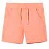 Pantal&oacute;n corto infantil con cord&oacute;n naranja ne&oacute;n 140