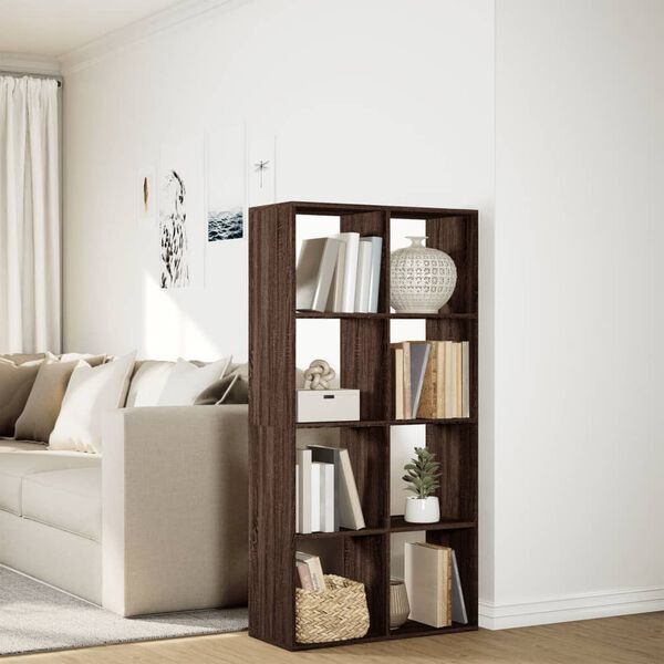 vidaXL Librer&iacute;a divisor madera ingenier&iacute;a marr&oacute;n roble 69,5x29x137,5cm