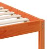 vidaXL Estructura de cama con cabecera Marr&oacute;n cera 75 x 190 cm