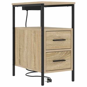 vidaXL Armario de Noche Roble Sonoma 30 x 48 x 61 cm