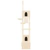 vidaXL Árbol rascador para gatos de suelo a techo crema 277-303 cm