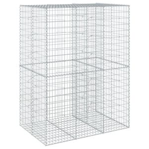 vidaXL Cesta de gaviones con cubierta hierro galvanizado 150x100x200cm