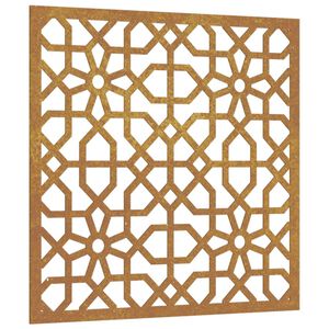 vidaXL Adorno de pared de jard&iacute;n acero corten dise&ntilde;o morisco 55x55 cm