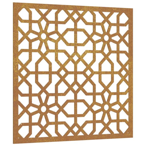 vidaXL Adorno de pared de jard&iacute;n acero corten dise&ntilde;o morisco 55x55 cm