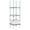 vidaXL Jardinera con enrejado PP blanco 40x40x142,5 cm