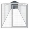 vidaXL Jaula gallinas con corral acero galvanizado gris 117x813x123 cm