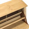 vidaXL Mueble zapatero Corona madera maciza de pino 99x32x163,5 cm
