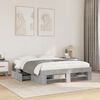 vidaXL Estructura de cama madera de ingenier&iacute;a gris hormig&oacute;n 120x190cm