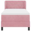 vidaXL Cama tipo Box Spring con colch&oacute;n Rosa 80 x 200 cm Terciopelo