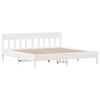 vidaXL Cama sin colch&oacute;n madera maciza de pino blanca 180x200 cm
