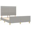 vidaXL Cama sin colch&oacute;n tela gris claro 140x190 cm
