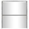 vidaXL Mueble zapatero con espejo 2 niveles gris hormigón 63x17x67 cm
