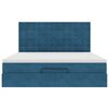 vidaXL Estructura de cama otomana colchones terciopelo azul oscuro