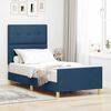 vidaXL Estructura de cama con cabecera Azul 90 x 190 cm tela