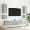 vidaXL Mueble de TV de pared con luces LED gris Sonoma 100x35x41 cm