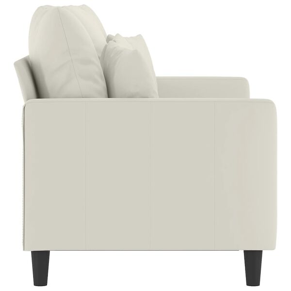 vidaXL Sof&aacute; de 2 plazas terciopelo color crema 120 cm