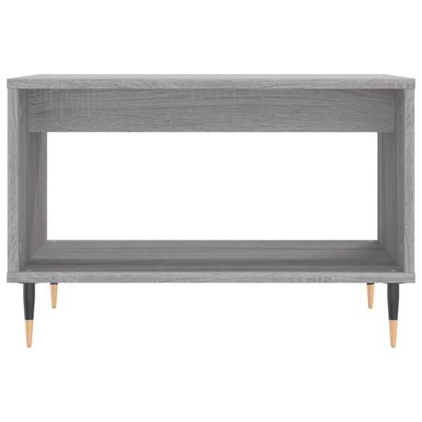 vidaXL Mesa de centro madera de ingenier&iacute;a gris Sonoma 60x50x40 cm