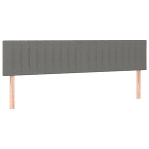 vidaXL Cabeceros tela gris oscuro 160x5x78/88 cm